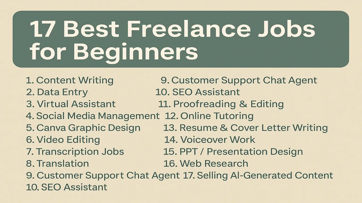 Best Freelance Jobs for Beginners Online | Skip the Scams!